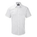 Russell Mens Short Sleeve Herringbone Work Shirt (White) (17.5)