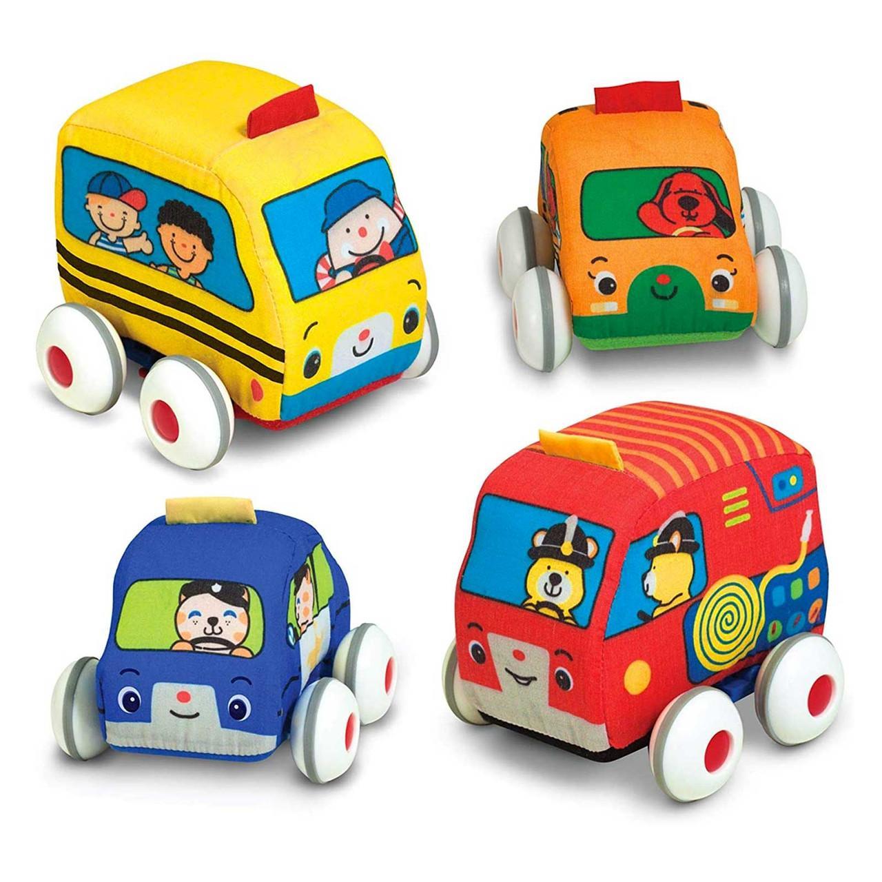 K's Kids Pull-Back Soft Vehicle Baby Toys