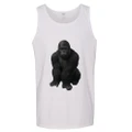 Cool Gorilla Animal Jungle Design Mens White Basic Tank Top Singlet T Shirt