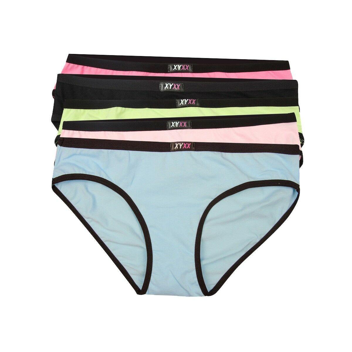 5 Womens Bikini Brief Panties Mix Colour Pack - XYXX Underwear-XXL