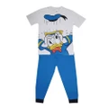 Disney Mens Donald Duck Pyjama Set (White/Blue) (L)