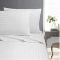 In2Linen SUPER King COMBO FITTED SET 50 CM WALL | Paris Stripe 500 thread count - White