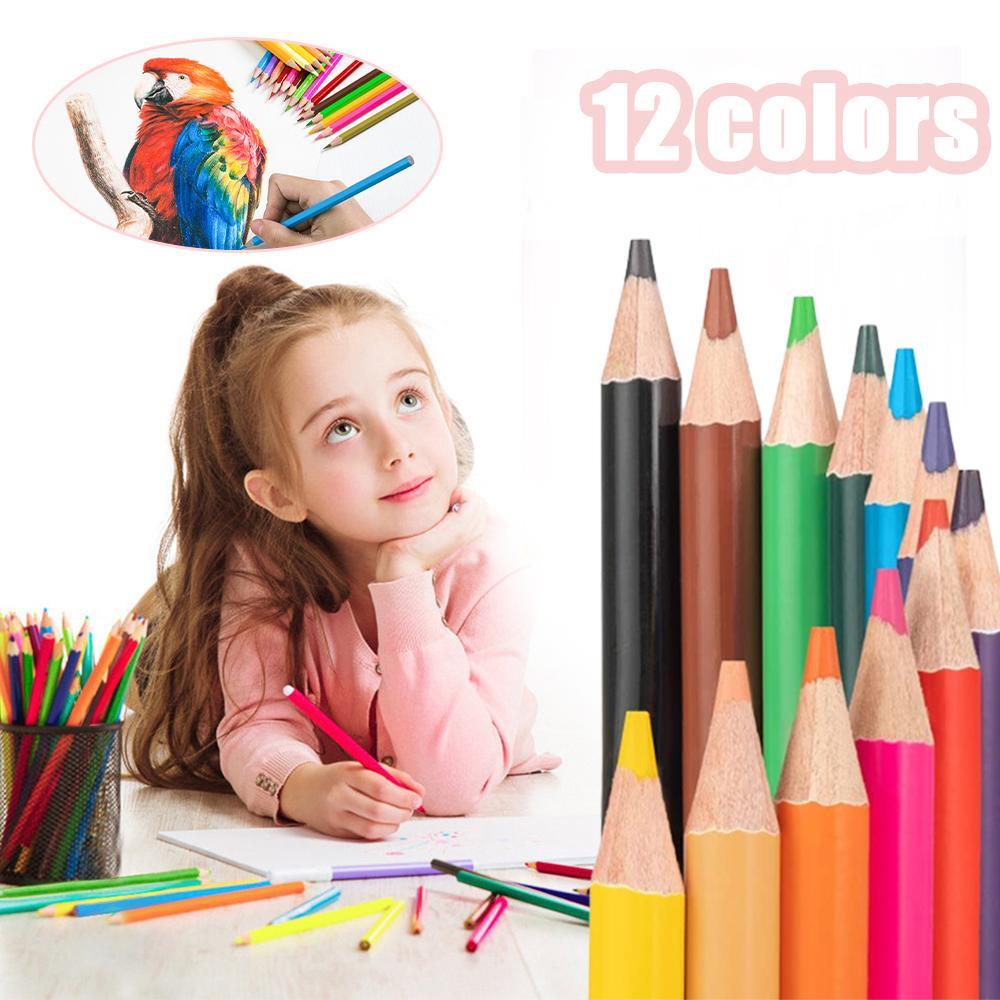 Vicanber Colored Pencils Classroom Set SchoolSupplies For Boys Girls Foster Interest iIn Painting(12pcs)