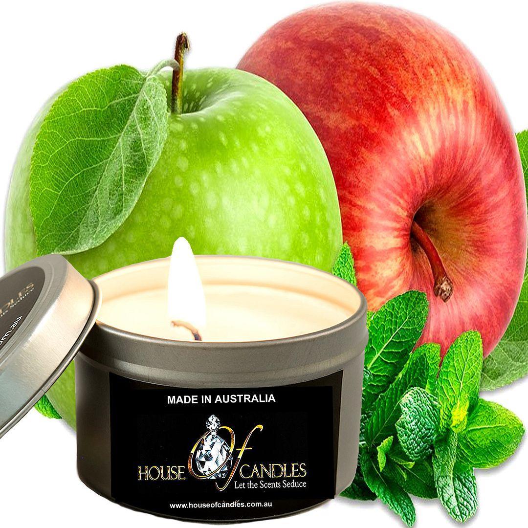 Apple Mint Scented Eco Soy Wax Candle Tin
