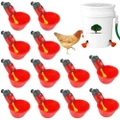 10PCS Automatic Cups Water Chicken Feeder Drinker Poultry Chook Bird Waterer