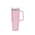 Vicanber Simply Modern Insulated Water Bottle With Straw Flip Straw Tumbler Travel Mug Cup With Handle For Women&Men(Light Pink)