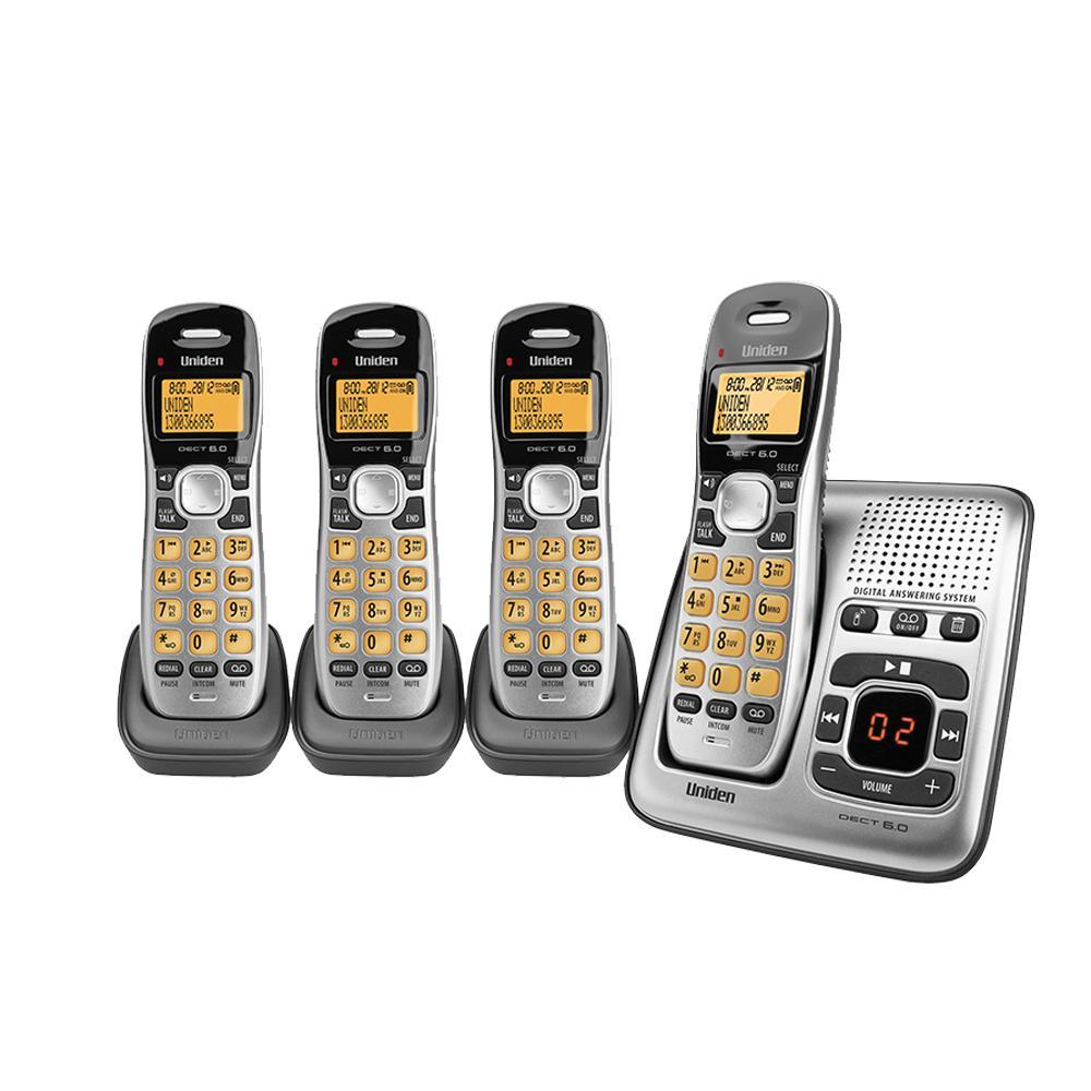 UNIDEN – DECT1735+3 Quad Handset Cordless Phone with Answering Machine