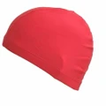 Swimming Cap Durable Sportive Water Proof Nylon Lycra Adult Unisex Swim Hat-Red