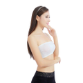 Female Strapless Boob Tube Top non padded Bandeau Bra Modal Ladies Modal Stomacher Camis Crop Tops White