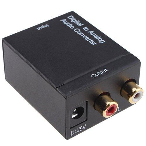 RCA Digital Optical Coax Coaxial Toslink to Analog Audio Converter Cable Adapter
