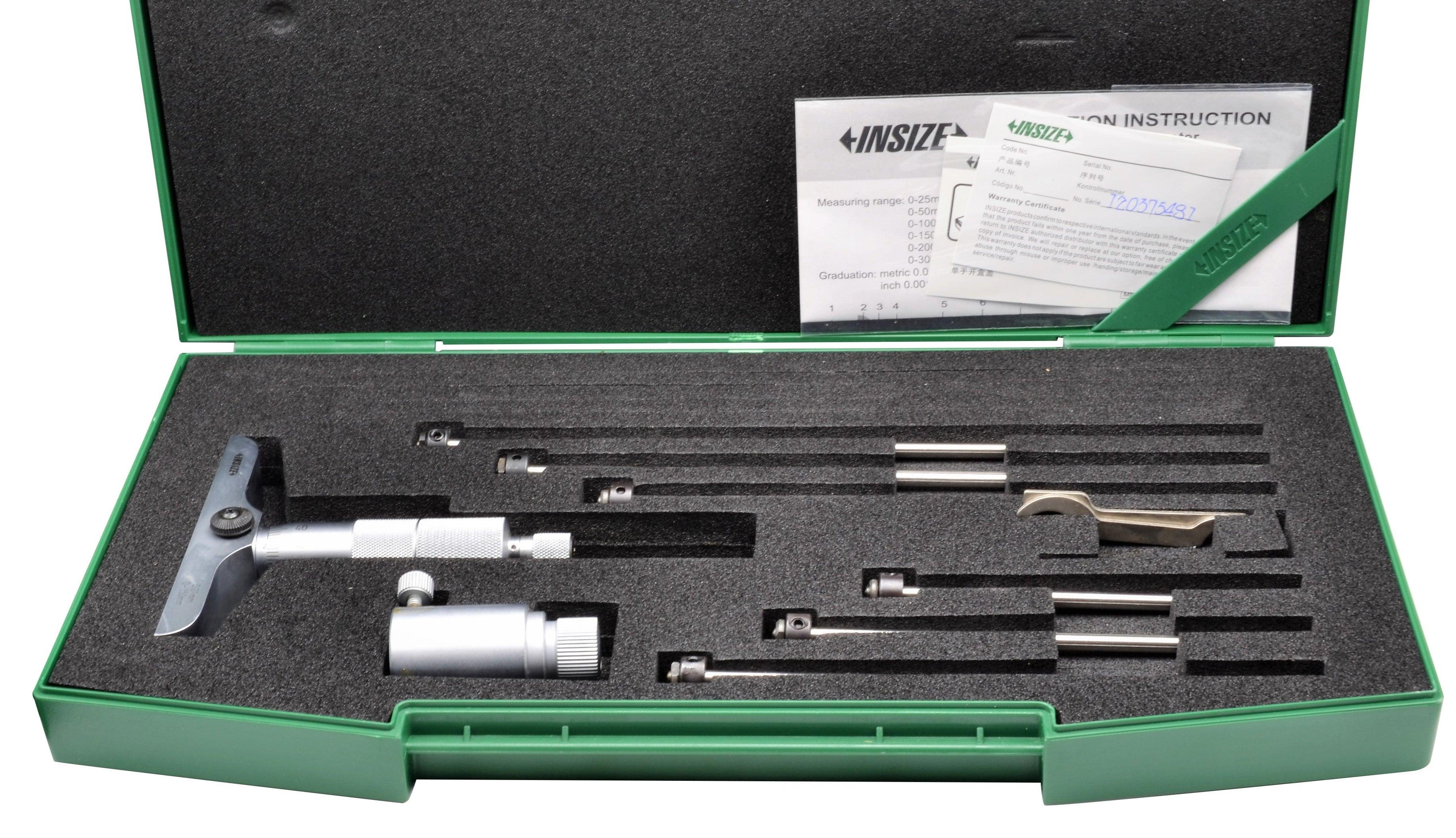 Insize Insize Stabilized Metric Depth Micrometer 0-150 MM Range Series 3241-150