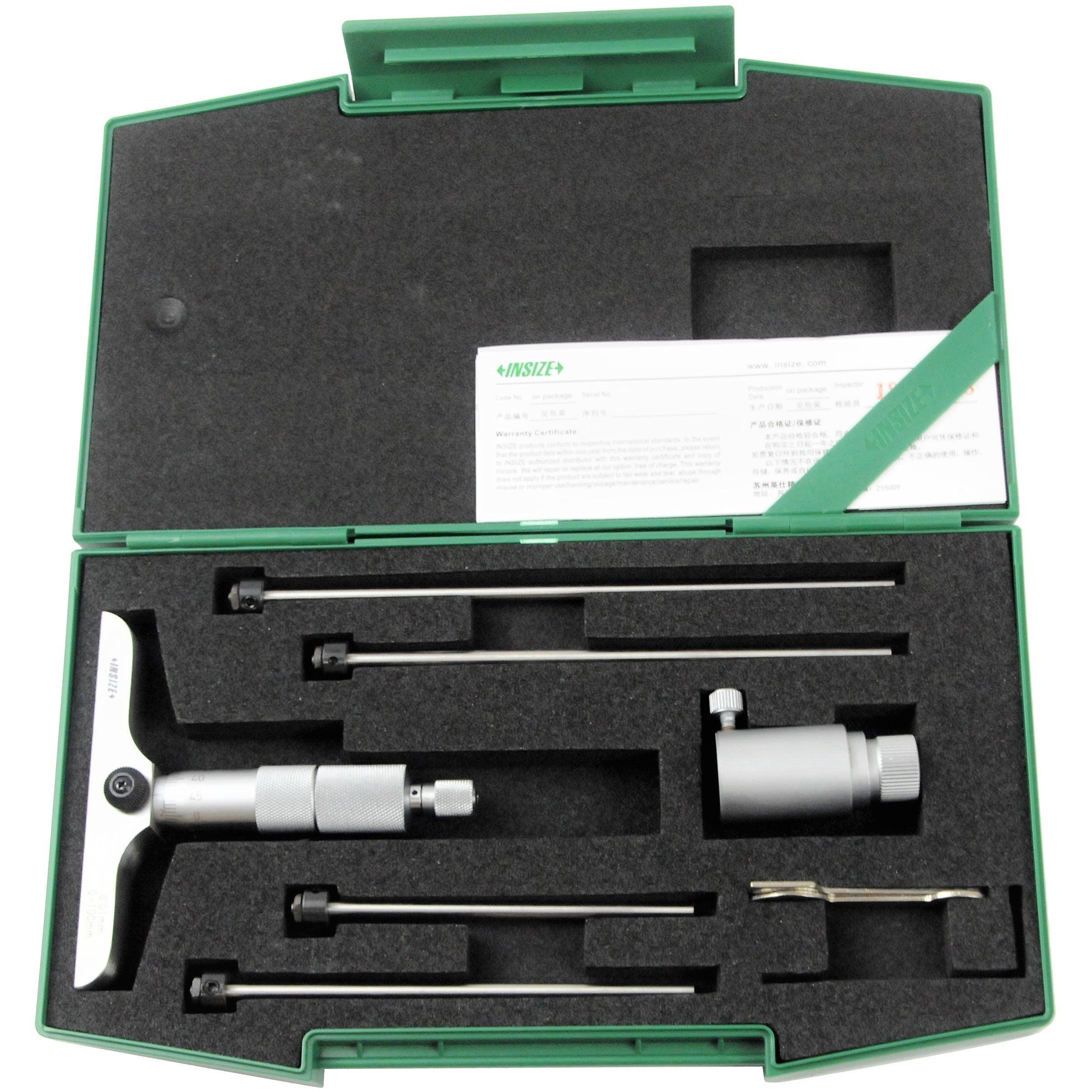 Insize Insize Stabilized Metric Depth Micrometer 0 - 100MM Range Series 3241-100