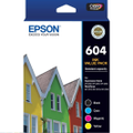 Epson 604 Ink Cartridge Set Black/Cyan/Magenta/Yellow 4 Colour Genuine Original