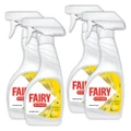4x Fairy Kitchen Dish & Kitchen Surface Cleaner Spray Lemon 450ml Home Cleaning