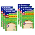 900x Hercules Everyday Resealable Sandwich/Food Storage Bags Pack 17x15.5cm