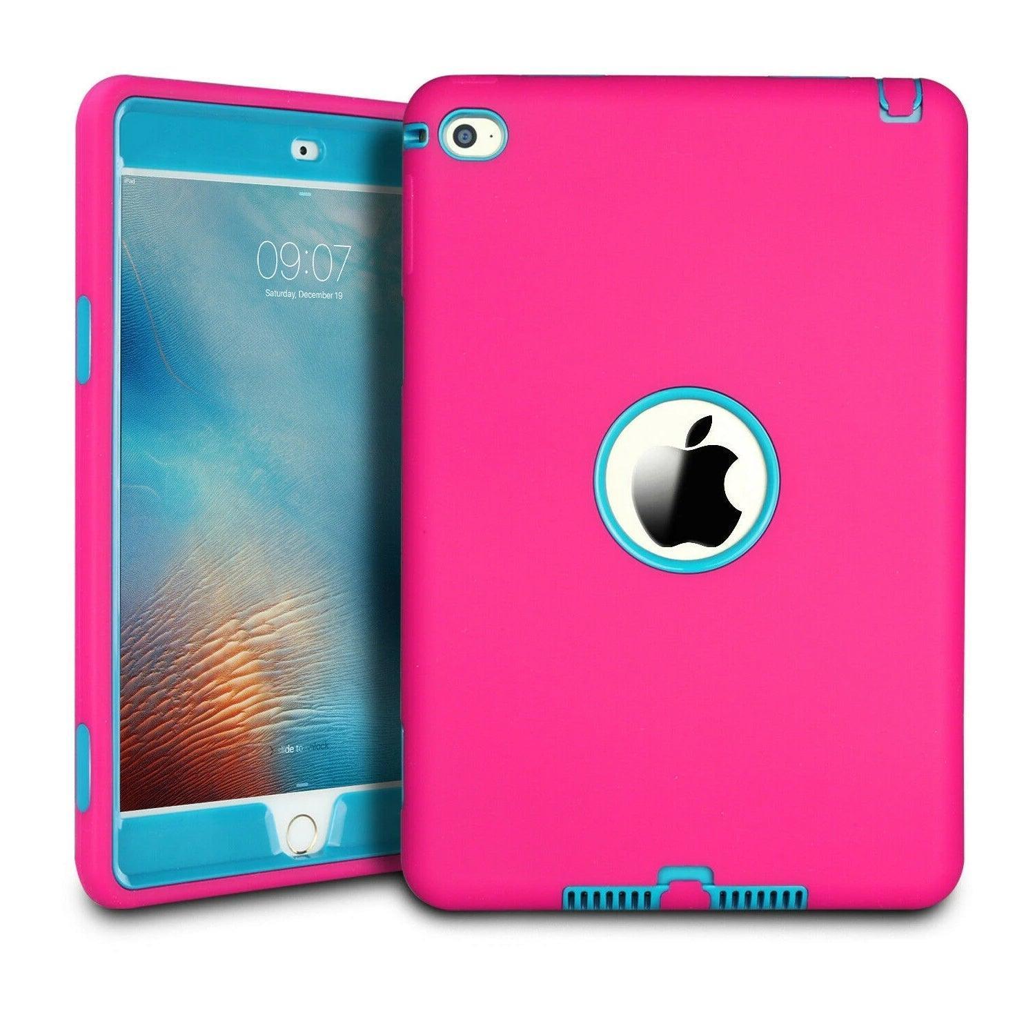 For Apple iPad 2 3 4 5 6 7 8 9 Gen Blue Shockproof Case Cover - Pink