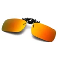 1 Pack Photochromic Polarised Clip On Flip Sunglasses Pilot Polarized Fishing Eyewear-Orange