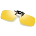 2 Packs Photochromic Polarised Clip On Flip Sunglasses Pilot Polarized Fishing Eyewear-Night Vision Lens