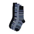 Calvin Klein - 4 Pack Multi Stripe Mens Dress Socks - One Size - Mens US 7 -12