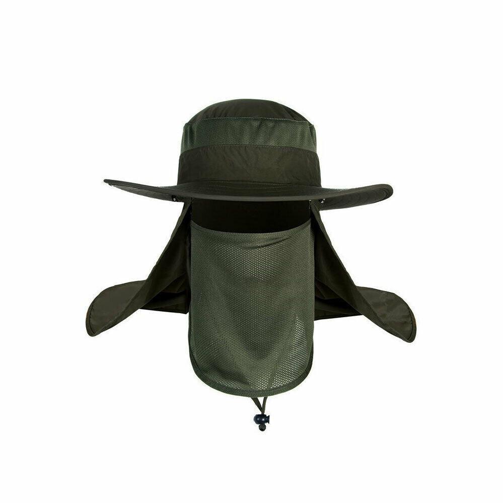 Fishing Cap Cover Unisex Sun Protection Brim Wide Outdoor Flap Hat Face Neck
