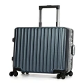 Swiss Aluminium Luggage Suitcase Lightweight with TSA locker 8 wheels 360 degree rolling Check In HardCase SN7619B Blue
