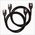 Corsair Premium Sleeved SATA 6Gbps 60cm Cable Black