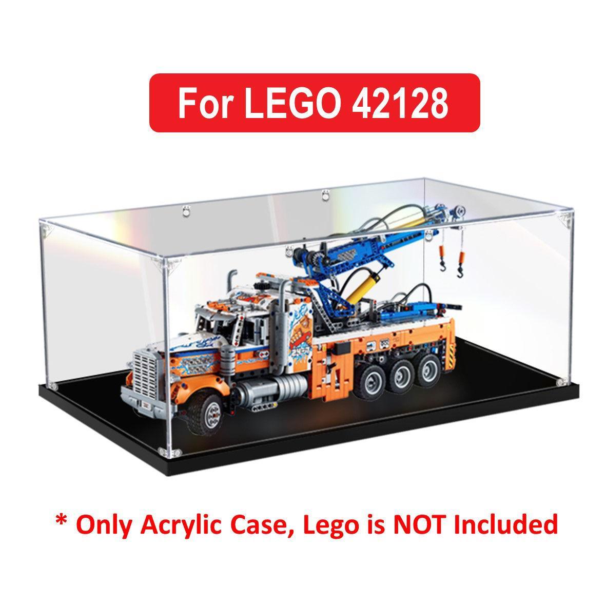 Acrylic Display Case for LEGO 42128 Technic Heavy-duty Tow Truck Figure Storage Box Dust Proof Glue Free
