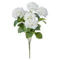 Rogue Hydrangea Bush Artificial Flower Bouquets For Wedding Party And Interior Home Decor Stem White