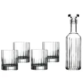 5pc Luigi Bormioli Bach Spirits Bottle/Tumbler Clear Crystal Glass Drinking Set