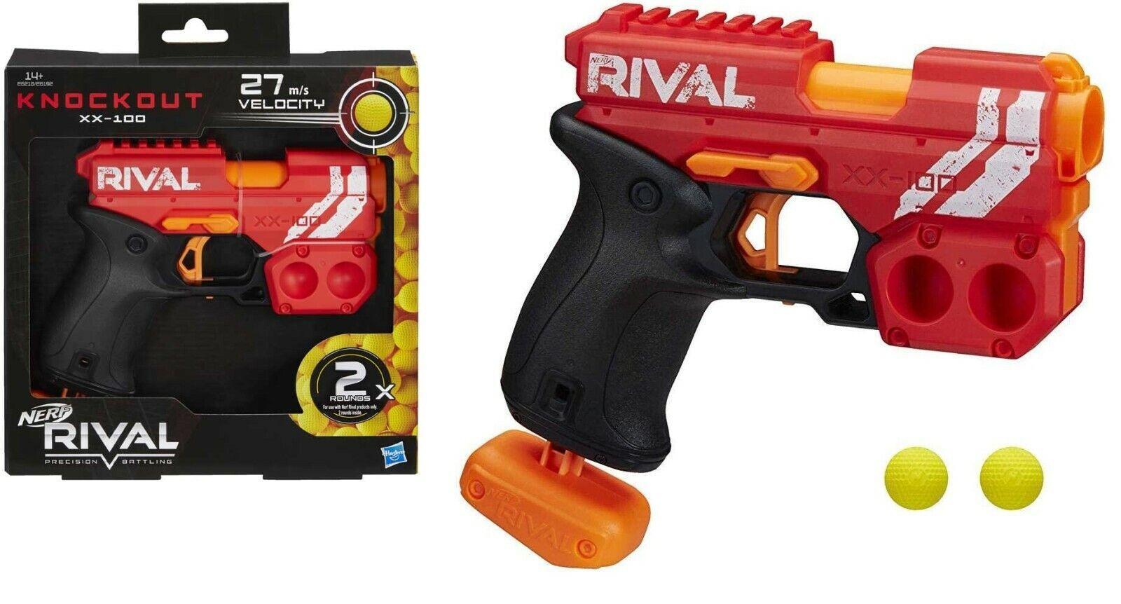 NERF Rival-Red Knockout XX-100 Blaster-Ages 14+ Toy Gun Play Fire Fight Round Gift