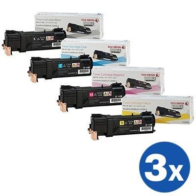 3 sets of 4 Pack Fuji Xerox DocuPrint CP305d,CM305df Original Toner Cartridges (CT201632-CT201635)