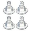 4PK Pigeon Peristaltic Slim Neck Soft Silicone M Teat 4m+ for Baby/Infant Bottle