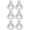 6PK Pigeon Peristaltic Slim Neck Soft Silicone M Teat 4m+ for Baby/Infant Bottle