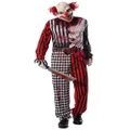 Evil Clown Joker Circus Hell Sinister Jester Horror Prank Halloween Mens Costume