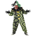 Funhouse Freak Horror Clown Evil Jester Joker Halloween Adult Mens Costume Plus