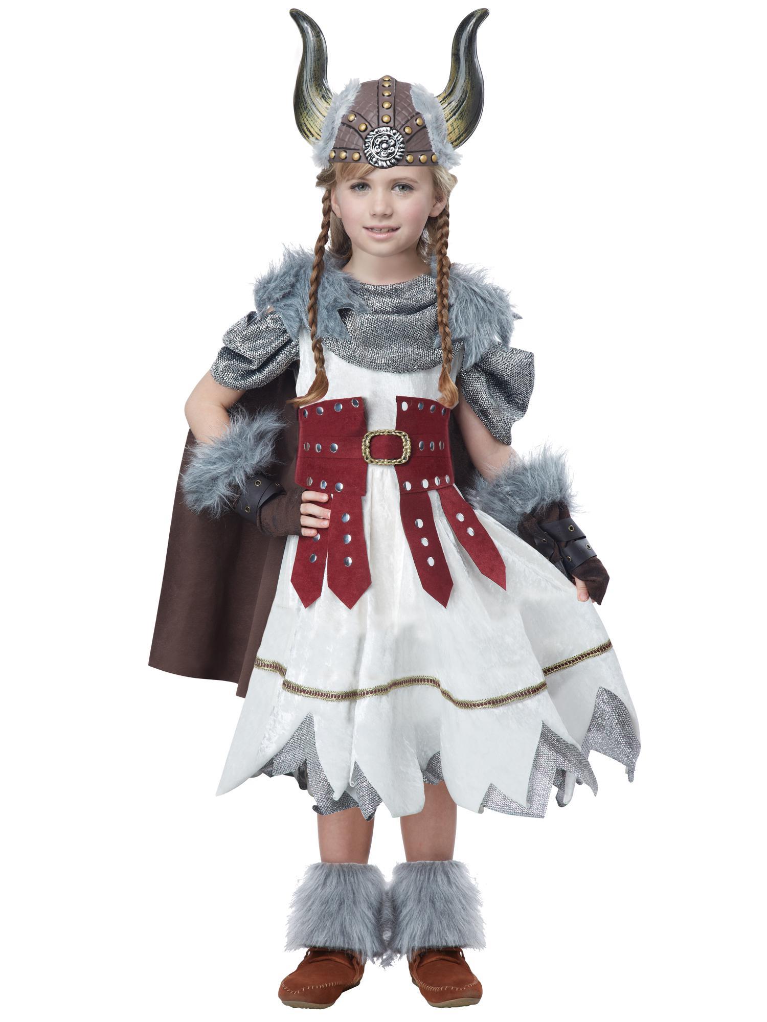 Valorous Viking Girl Medieval Barbarian Warrior Norse Book Week Girls Costume