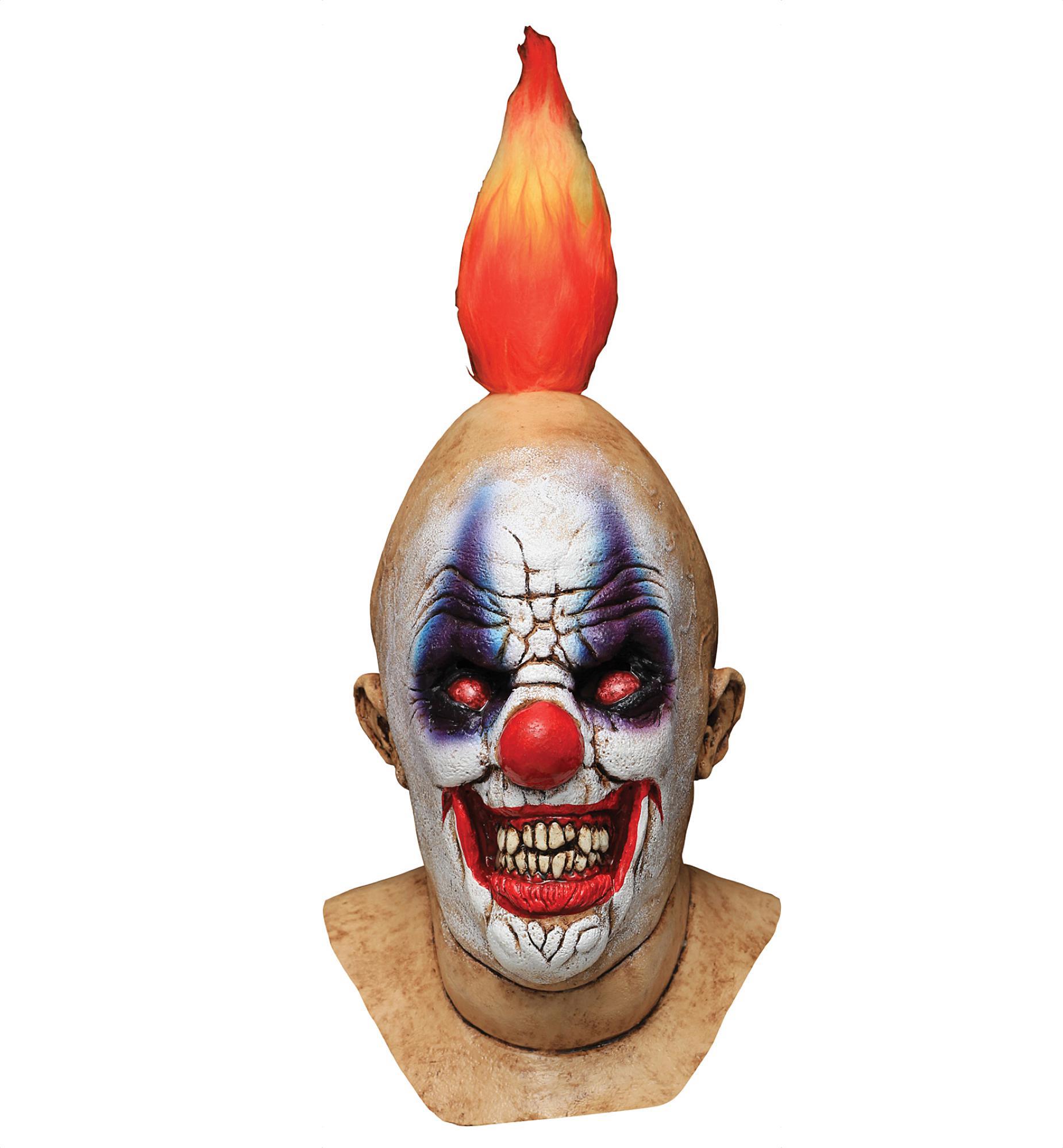 Squancho The Clown Horror Joker Sinister Creepy Mens Costume Overhead Latex Mask