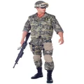 US Army Ranger Deluxe Soldier Military Uniform Navy Combat Men Costume Plus 2XL