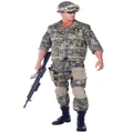 US Army Ranger Deluxe Soldier Military Uniform Navy Combat Men Costume Plus XXL