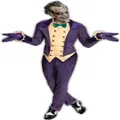 Joker Deluxe Supervillain Villian Batman Arkham City Clown Mens Costume STD