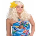 Honolulu Honey Bonde Hawaiian Hula Luau Curly Women Costume Wig