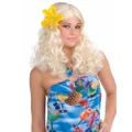 Honolulu Honey Bonde Hawaiian Hula Luau Curly Women Costume Wig