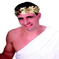Roman Greek Gold Leaf Julius Caesar Men Costume Wreath