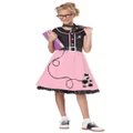 50s Sweetheart Greaser Pink Rock Roll Sock Hop Book Week Girls Costume