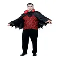 Vampire Count Classic Dracula Gothic Horror Halloween Men Costume Plus
