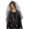 Gothic Ghost Bride Vampiress Halloween Day of The Dead Women Costume Wig