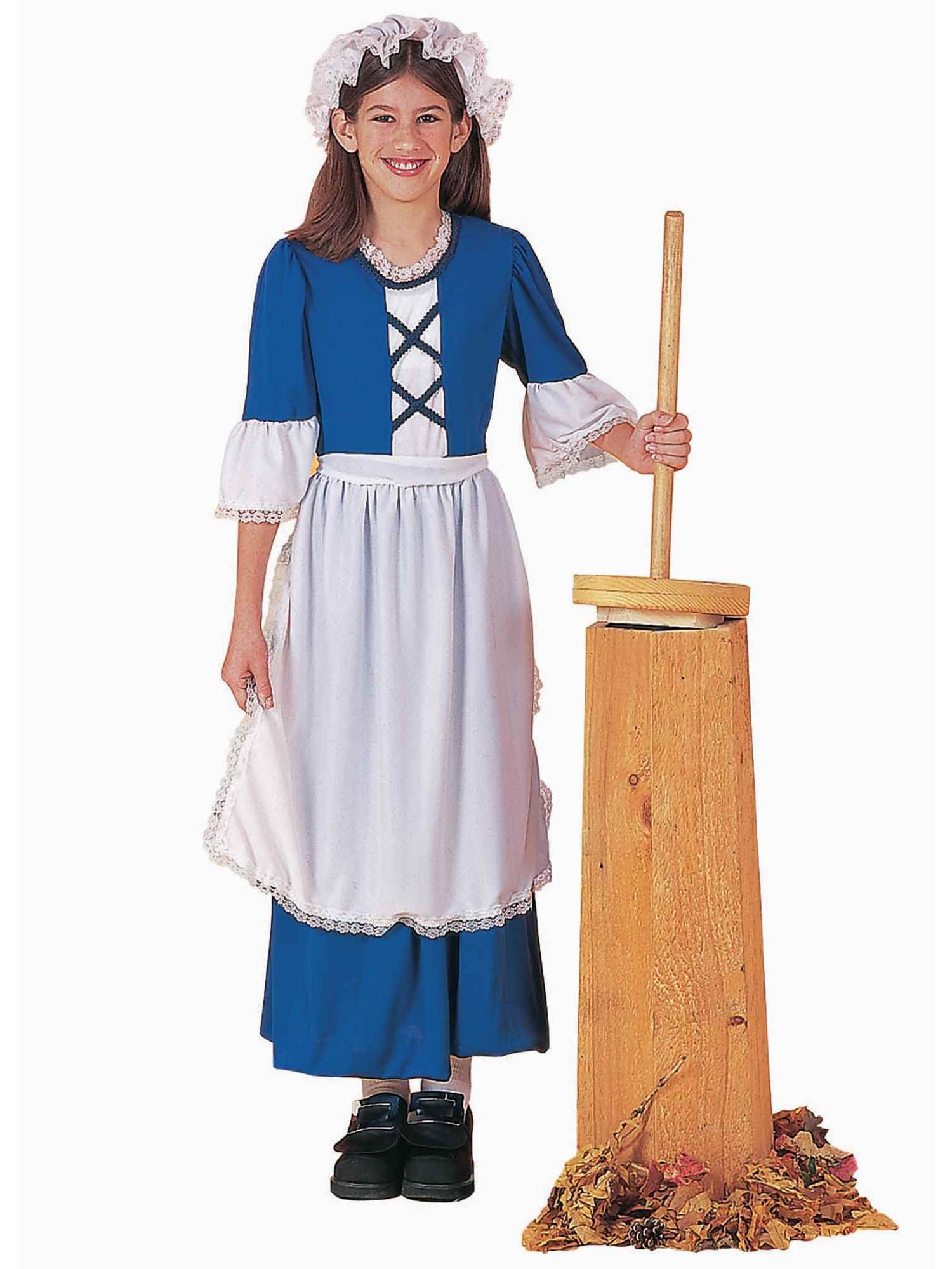 Colonial Historical Pioneer Olden Day Victorian Pilgrim Book Week Girls Costume