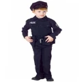 Police Officer Cops Policeman Uniform Deluxe Dress Up Boys Costume