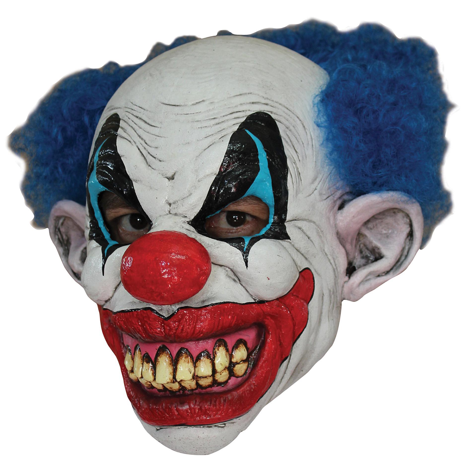 Puddles The Clown Horror Joker Sinister Creepy Mens Costume Overhead Mask & Wig