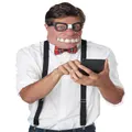 Geeked Out Nerd 1950s Cartoon Funny Men Costume Half Face Mask